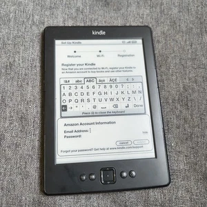Amazon Kindle 4th Generation D01100 Wi-Fi 6 Inch E-Book Reader Black - Picture 1 of 8