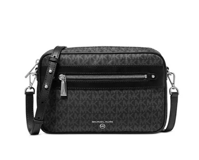 Bolso Bandolera MICHAEL KORS Jet Set Charm Logo Lona Recubierta - NEGRO/GRIS Foto 1 de 4