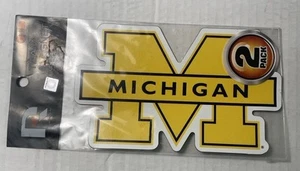 Rico Industries Set Of 2 Michigan Wolverines Team Magnet Sheet 4” x 6.5” New - Picture 1 of 2