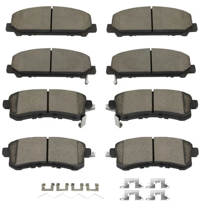 Pastillas de freno delanteras y traseras de cerámica de 4 piezas para Infiniti QX56 2011 2012 2013 Foto 1 de 4