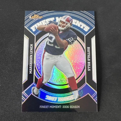 Marshawn Lynch 2007 Topps Finest Moments Black Refractor RFM-MLY 13/99! MINT! - Image 1 of 4