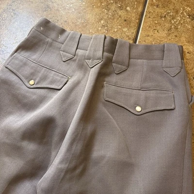 H Bar C Pants Mens 27 30 Wool Pearl Snap Vtg 50s 60s Western Ranchwear Trousers - Image 1 of 4