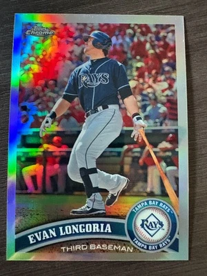 2011 Topps Chrome Evan Longoria #13 Tampa Bay Devil Rays Refractor - Image 1 of 2