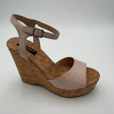 Sandalia Juicy Couture para mujer de cuero ORIANN punta abierta, rosa claro, talla 9,5 M Foto 1 de 4