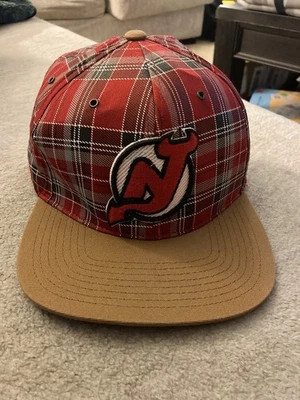 New Jersey Devils Sport HAT Adjustable By ZEPHYR THE "Z" HAT Plaid - Image 1 of 4