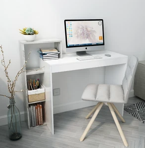 Mondeer Computertisch mit 3-stöckigem Regal Schreibtisch Computertisch 110x40cm - Bild 1 von 19