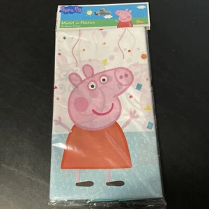 Peppa Pig Plastic Table Cover (56” X 96”) - Mantel de Plástico de Peppa Pig - Picture 1 of 7