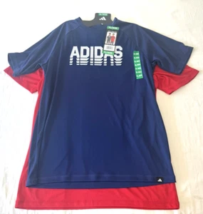 adidas Youth Unisex 2-Pack Performance Tee XL(16-18) Red/Blue or Blue/White - Picture 1 of 13