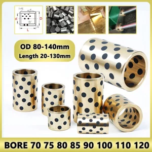 Oilless Graphite Brass Bearing Bushing Sleeve Self Lubricating Bore 70mm - 120mm - Picture 1 of 12