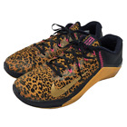 Nike Metcon 6 Women's Cheetah Sneakers Black Pink Size 14