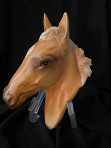 NorCrest Japan Chestnut Horse Head Wall Hanging Ceramic Plaque Facing Left P833 - Picture 1 of 8