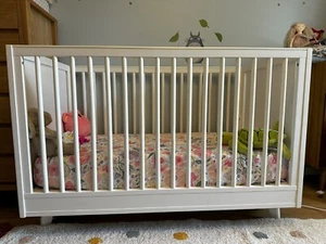Pottery Barn Cot/Crib with conversion kit, mattress, and mobile arm - Picture 1 of 10