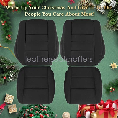 For 2008-2011 2012 Honda Accord Sedan Front Bottom Top Leather Seat Cover BLACK Foto 1 de 4