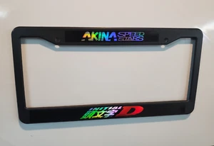 HOLOGRAM OIL SLICK AKINA SPEED STARS INITIAL D TOFU plastic License Plate Frame - Picture 1 of 3