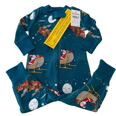 Pijama "SANTA" Algodón Orgánico HANNA DIFFERENTSON, 0-6 Meses, 50 cm.  ¡Gran regalo! Foto 1 de 4