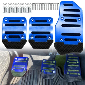 Kit de cubierta de pastillas de pedal de freno acelerador embrague azul manual antideslizante universal - Imagen 1 de 5