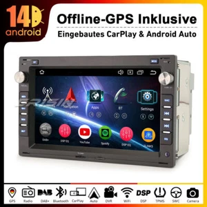 7" 8-Kern Android 14 Autoradio Navi VW Passat B5 Golf 4 Jetta Polo T5 Seat Ibiza - Bild 1 von 20