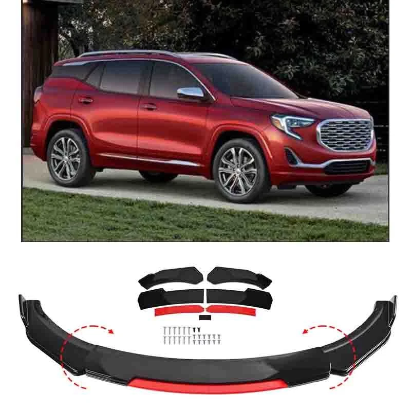 For GMC Terrain Front Bumper Lip Spoiler Splitter Diffuser Glossy Black + Red - Изображение 1 из 4