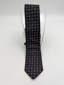 Brooks Brothers 346 geometrische Herren-Krawatte aus Seide rot weiß blau 59 x 3,75 neu - Bild 1 von 4