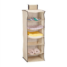 Hanging Compartments Wardrobe Clothes Storage Camping Flexible Fleece 96x32x31cm