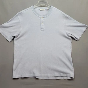 COVINGTON Off White Light Purple Short Sleeve 1/4 Button Pullover Shirt XXL - Picture 1 of 12