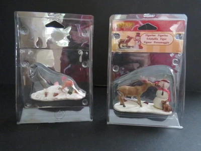 Lemax Christmas Village Figurines - Reindeer, Snowman & Boys Playing - Image 1 of 4