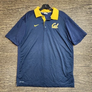 Nike California Cal Golden Bears Player Issue Dri-Fit Poloshirt Größe Large marineblau - Bild 1 von 10