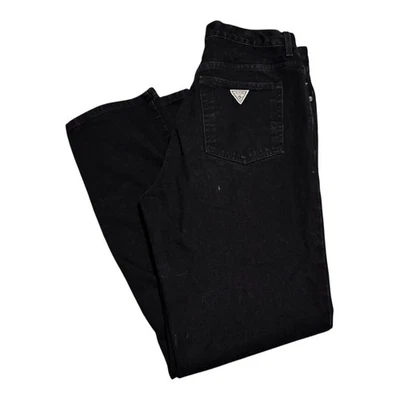 Vintage 2000s Guess Jeans Cotton Straight Leg Black Jeans Men's' 36 (Fits 34x32) - Image 1 of 4