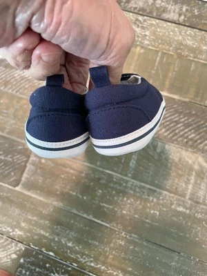 Janie and Jack shoes boys 3-6 months Navy Canvas New without tags - Изображение 1 из 4
