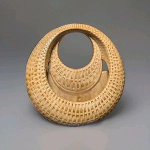 Vintage Ceramic Hanging Basket Planter Boho Flower Pocket - Picture 1 of 5