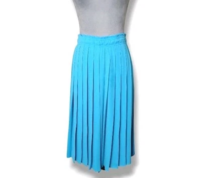 J.Crew Pleated Midi Skirt Knife-Pleat High Waist Preppy Cerulean Blue Sz 4 - Image 1 of 4