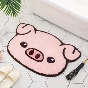 Thick Pink Pig Design Cute Bathroom mat,Showroom Bathmat,Non-Slip Bath Rugs,P... - Picture 1 of 5
