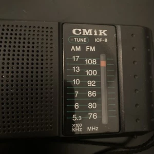 CMiK AM/FM Radio #ICF-8 Portable Outdoor Full Band 5”x 2.5”  Antenna Working - Picture 1 of 7