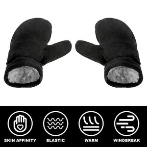 Kids Gloves Skin-friendly Elastic Boys Girls Windproof Fastener Tape Gloves Soft - Picture 1 of 19