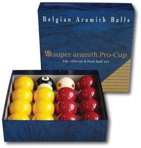 Super Aramith Pro Cup Casino 8 Pool Balls Spot Measle Dotted Cue Ball - Picture 1 of 1