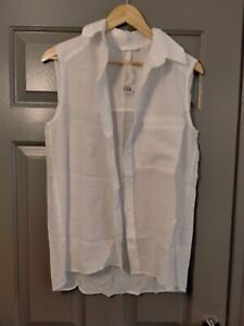 H&M Ladies White Short Sleeved Blouse Shirt Size Small 8 10 BNWT 💞