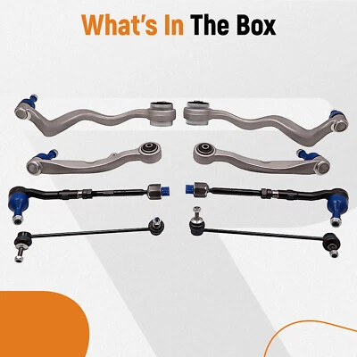 8x Brazos de control inferiores delanteros diestro y derecho para BMW E60/E61 525i 2004-2009 2010 535i 545i Foto 1 de 4