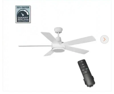 Hampton Bay Fanelee 54" LED White Color Changing Ceiling Fan 52130 - Image 1 of 4
