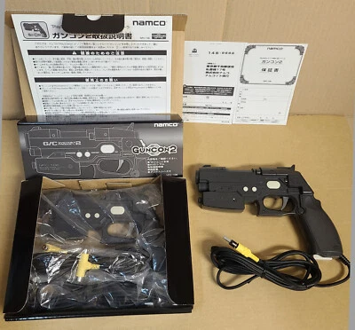 PS2 GUNCON 2 NPC-106 (2 Gun Controllers + 1 Cable, 1 Box, 1 Manual) Japan #05 - Image 1 of 4