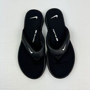 Nike Ultra Comfort 3 Womens Flip Flops Black Thong Sandals AR4498 003 Size 8