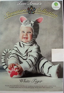 THE WHITE TIGER CHILDREN'S ANIMAL COSTUME/OUTFIT BY TOM ARMA SIZE 4 - 5 YEARS - Picture 1 of 4