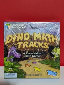 Dino Math Tracks Place Value Math Game Learning Resources Dinosaur New & Sealed - Picture 1 of 3