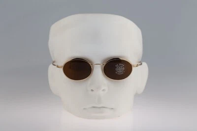 Óculos de sol oval dourado vintage dos anos 90 Vuarnet 066 masculino e feminino novo em folha - Imagem 1 de 4