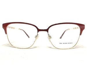 NEW Burberry B1313Q 1238 Womens Red & Gold Square Eyeglasses Frames 53/16~140 - Picture 1 of 6