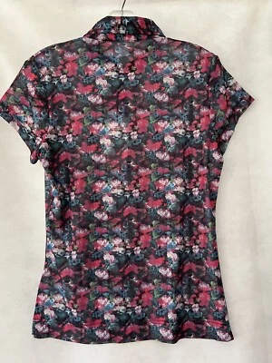 Camiseta deportiva diaria mujer malla top golf negro/rojo/azul/blanco L(ver medida Foto 1 de 4