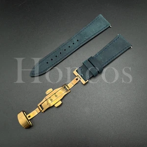 Correa de reloj de cuero vintage 18 20 22 mm cierre liberación rápida se adapta a Movado BL - Imagen 1 de 20