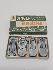  Vintage Singer Sewing Machine Templates for Singer Buttonholer 160506 & 160743 - Picture 1 of 3