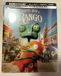 Rango (4K UHD, Blu-ray, 2024, 2-Disc, STEELBOOK) NEW/Sealed , Johnny Depp - Picture 1 of 2