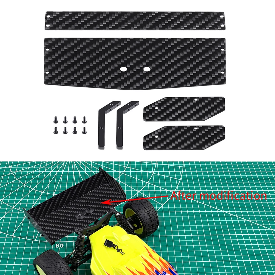 1Set Upgrade Kohlefaser Heckflügel Spoiler für Losi Mini-B 2.0 1/16 Buggy - Bild 1 von 4