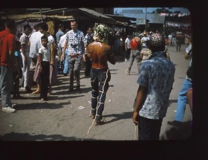 Vintage Film Slide 35mm 1958 Philippines Angeles City Good Friday Easter Cross - Picture 1 of 1